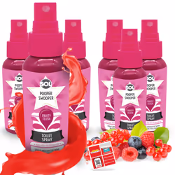 6pk SOL Pooper Swooper Toilet Spray 60ml | Fruity Flush Fragrance Odour Masking Toilet Air Fresheners | Poop Spray Cleaning P ...