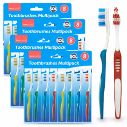 32pk Toothbrushes Multipack | Manual Toothbrush Multipack | Soft Toothbrush for Adults | Family Toothbrush Pack | Toothbrush ...