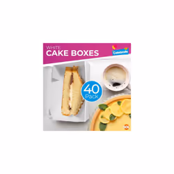 60pk White Cake Slice Boxes Individual | Small Cake Boxes for Slices | Single Slice Cake Boxes Small Cake Boxes For Cake Portions Wedding Cake Boxes