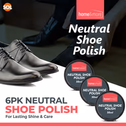 6pk Neutral Shoe Polish for Leather 150ml Shoe Cream Neutral With Beeswax & Carnauba Wax for Lasting Shine Boot Polish Shoe Cream Shoe Polish Neutral