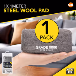 ) 1-10M Steel Wire Wool Roll Grade 0000 - 2M (2 x 1M