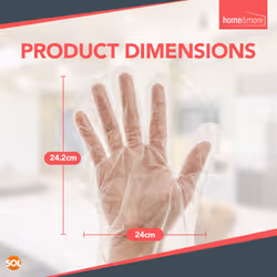 ) Disposable Plastic Gloves Polythene Food Prep - 4 x 300pk (1200pk