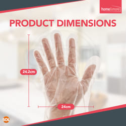 ) Disposable Plastic Gloves Polythene Food Prep - 4 x 300pk (1200pk