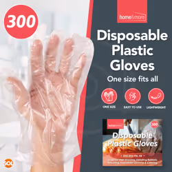 ) Disposable Plastic Gloves Polythene Food Prep - 4 x 300pk (1200pk