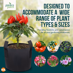2pk 17L Fabric Grow Bags Ideal for Potato & Vegetable Planters