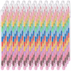 48pk Swap Point Crayon Rainbow Pencils | Twistable Crayons, Mini Colouring Pencils for Party Bags, Crayons Party Bag Fillers, ...