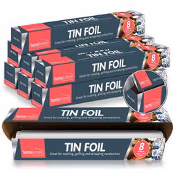 8pk Tin Foil Roll 64M Aluminium Kitchen Foil Roll 8M x 29cm Non-Stick Aluminium Foil for Wrapping, Grilling & BBQ Tinfoil Rol ...