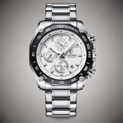 CHENXI Multi-function Three-eye Calendar Watch - WHITE