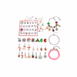 Children's 24-Day DIY Bracelet Set Calendar - Silver