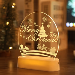 Merry Christmas 3D Table Desk Lamp - Merry