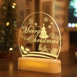 Merry Christmas 3D Table Desk Lamp - Merry
