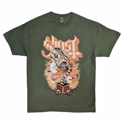 Ghost Jack In The Box Band Logo T Shirt - M, Green