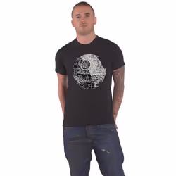 Star Wars T Shirt Death Star new Official Mens Black - L, Black