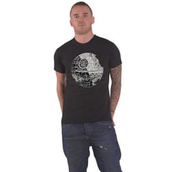 Star Wars T Shirt Death Star new Official Mens Black - L, Black