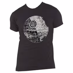 Star Wars T Shirt Death Star new Official Mens Black - XL, Black