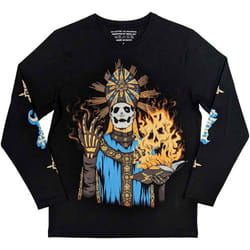 Ghost The Burning Band Logo Long Sleeve T Shirt - M, Black