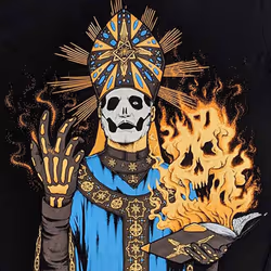 Ghost The Burning Band Logo Long Sleeve T Shirt - XL, Black
