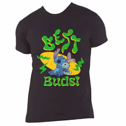 Lilo & Stitch Best Buds T Shirt - S, Black
