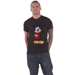 Mickey Mouse Stance T Shirt - L, Black