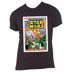 Star Wars Luke And Leia Comic Cover T Shirt - XXL, Black