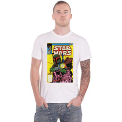 Star Wars Boba Fett Comic Cover T Shirt - XXL, White