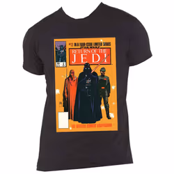 Star Wars Return Of The Jedi Comic Cover T Shirt - XL, Black