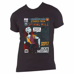 The Nightmare Before Christmas Spiral Hill Sally T Shirt - L, Black