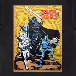 Star Wars Vader Command Scene T Shirt - L, Black