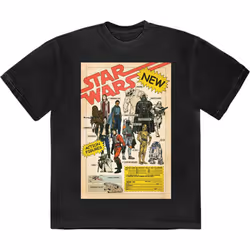 Star Wars Action Figures T Shirt - L, Black