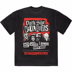 Star Wars Dark Side Villains T Shirt - XXL, Black