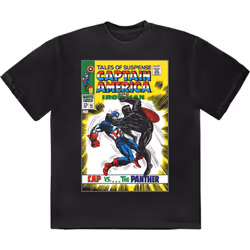 The Panther Comic Cover T Shirt - XXL, Black
