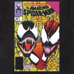 Spiderman The Conclusion Comic Cover T Shirt - XL, Black