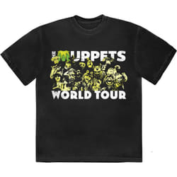 The Muppets World Tour T Shirt - XL, Black