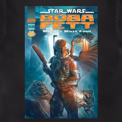 Star Wars Boba Fett Comic Cover T Shirt - M, Black