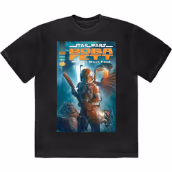 Star Wars Boba Fett Comic Cover T Shirt - XL, Black