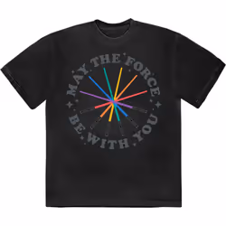 Star Wars Rainbow Sabers T Shirt - XL, Black
