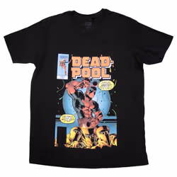 Deadpool Bubble Text Logo T Shirt - M, Black