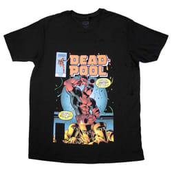 Deadpool Bubble Text Logo T Shirt - M, Black