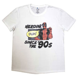 Deadpool Nerdin Since The 90s T Shirt - M, White