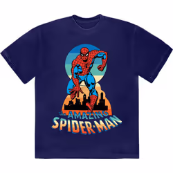 Spider Man Keyhole Stance T Shirt - M, Navy