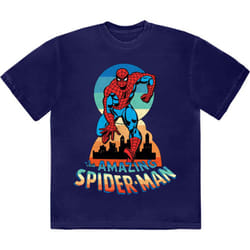 Spider Man Keyhole Stance T Shirt - XL, Navy