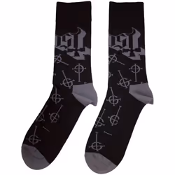 Ghost 'Symbol Pattern' (Black) Socks (One Size = UK 7-11)