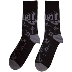 Ghost 'Symbol Pattern' (Black) Socks (One Size = UK 7-11)