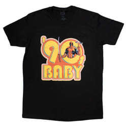 Deadpool 90s Baby Retro Logo T Shirt - M, Black