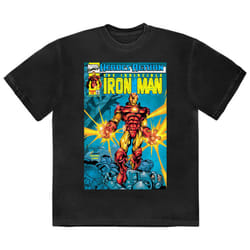 Invincible Iron Man Comic Cover T Shirt - M, Black