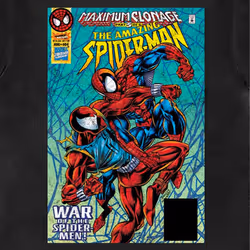 War Of The Spider Men Comic Cover T Shirt - L, Black