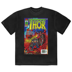 Thor Living Legend Comic Cover T Shirt - L, Black