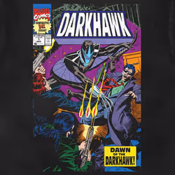 Darkhawk Comic Cover T Shirt - XL, Black