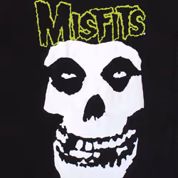 Misfits Skull And Band Logo T Shirt - S, Black