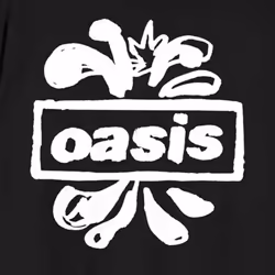 Oasis Splat Band Logo T Shirt - XXL, Black